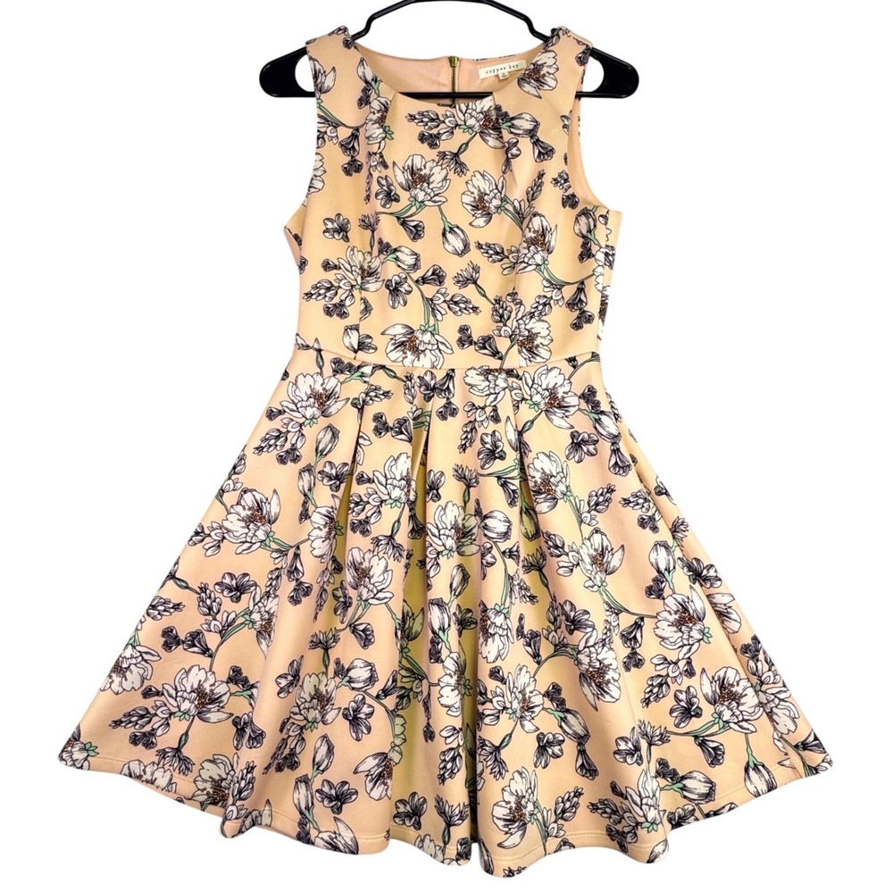 Copper Key Dress Women's Small Floral Fit & Flare Skater Sleeveless Sun Dress